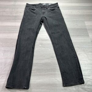 Volcom Solver Jeans Mens 31x29 Gray Modern Straight Stretch Denim Pants Casual